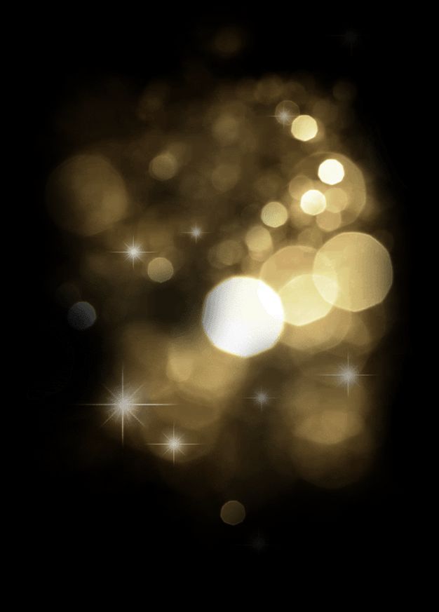 golden bokeh effect