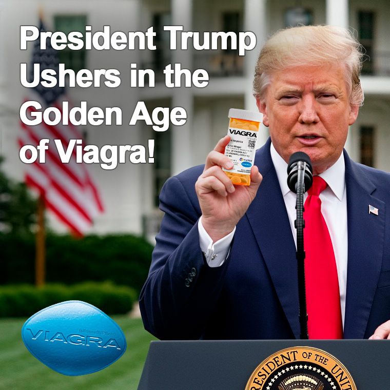banner - President Trump ushers in the golden age of Viagra